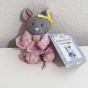 Vintage Hallmark Crayola Storybook Friends Mitzi Mouse w/Tags 4" Plush Pink